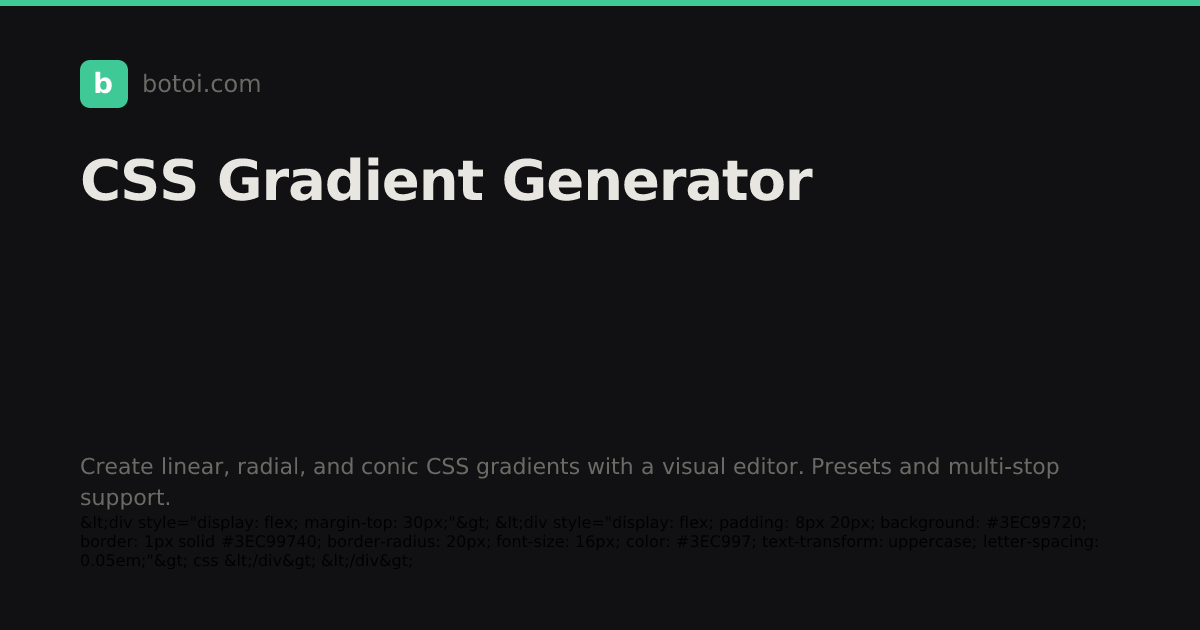 CSS Gradient Generator | Botoi